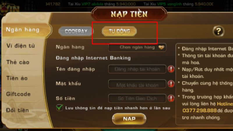 Hướng dẫn chi tiết nạp tiền iWin
